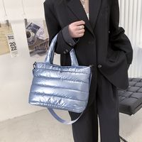 Mittel Nylon Einfarbig Mode Gesteppt Quadrat Reißverschluss Handtasche Umhängetasche Quadratische Tasche sku image 5