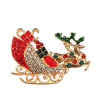 Cute Christmas Hat Christmas Tree Santa Claus Rhinestone Enamel Inlay Rhinestones Pearl Women's Brooches main image 2