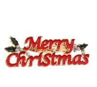 Süß Weihnachtsmütze Weihnachtsbaum Weihnachtsmann Strass Emaille Inlay Strasssteine Perle Frau Broschen sku image 1