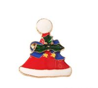 Cute Christmas Hat Christmas Tree Santa Claus Rhinestone Enamel Inlay Rhinestones Pearl Women's Brooches sku image 8