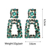 Retro Geometric Alloy Tassel Plating Inlay Artificial Gemstones Women's Earrings 1 Pair sku image 9