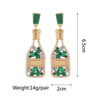 Retro Geometric Alloy Tassel Plating Inlay Artificial Gemstones Women's Earrings 1 Pair sku image 4