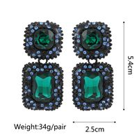 Retro Geometric Alloy Tassel Plating Inlay Artificial Gemstones Women's Earrings 1 Pair sku image 5