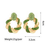 Retro Geometric Alloy Tassel Plating Inlay Artificial Gemstones Women's Earrings 1 Pair sku image 6