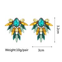 Retro Geometric Alloy Tassel Plating Inlay Artificial Gemstones Women's Earrings 1 Pair sku image 2