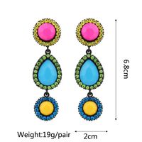 Retro Geometric Alloy Tassel Plating Inlay Artificial Gemstones Women's Earrings 1 Pair sku image 11