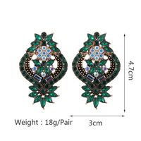 Retro Geometric Alloy Tassel Plating Inlay Artificial Gemstones Women's Earrings 1 Pair sku image 16