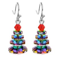 Fashion Christmas Tree Crystal Plating Women's Drop Earrings 1 Pair sku image 4