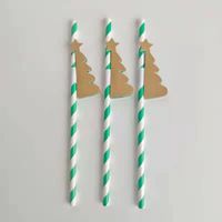 Christmas Fashion Christmas Tree Paper Party Drinking Straw 1 Piece main image 5