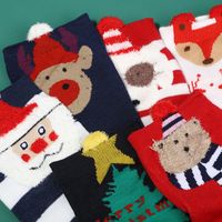 Unisex Fashion Santa Claus Snowman Polyester Cotton Polyester Ankle Socks main image 3