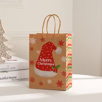 Weihnachten Süß Weihnachtsmütze Weihnachtsbaum Elch Kraftpapier Täglich Geschenk Taschen 1 Stück sku image 1