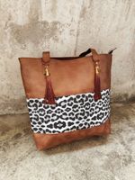 Women's Medium All Seasons Pu Leather Leopard Fashion Square Zipper Tote Bag main image 2