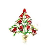 أزياء شجرة عيد الميلاد رسالة ثلج سبيكة المينا الراين دبابيس دبابيس sku image 9