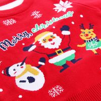 Christmas Cute Christmas Tree Santa Claus Snowflake Polyacrylonitrile Fiber Hoodies & Sweaters main image 4