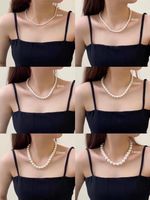 Fashion Solid Color Artificial Pearl Alloy Women's Necklace 1 Piece main image 2