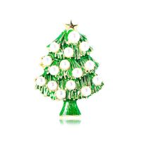 أزياء شجرة عيد الميلاد رسالة ثلج سبيكة المينا الراين دبابيس دبابيس sku image 6