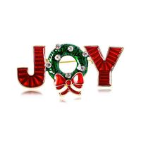 أزياء شجرة عيد الميلاد رسالة ثلج سبيكة المينا الراين دبابيس دبابيس sku image 5
