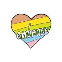 Cute Rainbow Bear Heart Shape Alloy Stoving Varnish Unisex Brooches sku image 2