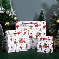 Christmas Fashion Santa Claus Letter Snowflake White Cardboard Festival Gift Bags 1 Piece main image 3