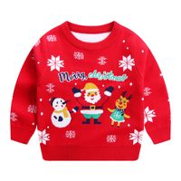 Christmas Cute Christmas Tree Santa Claus Snowflake Polyacrylonitrile Fiber Hoodies & Sweaters main image 1