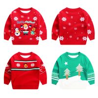 Christmas Cute Christmas Tree Santa Claus Snowflake Polyacrylonitrile Fiber Hoodies & Sweaters main image 3