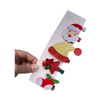 Cartoon Style Christmas Tree Santa Claus Snowman Cloth Resin Hair Tie 1 Set sku image 4