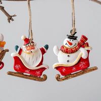 Christmas Fashion Santa Claus Snowman Resin Party Hanging Ornaments 1 Piece main image 5