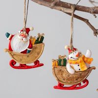 Christmas Fashion Santa Claus Snowman Resin Party Hanging Ornaments 1 Piece main image 4