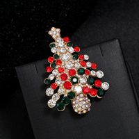Fashion Christmas Tree Heart Shape Snowflake Alloy Enamel Artificial Pearls Rhinestones Unisex Brooches sku image 5