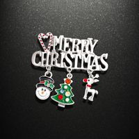 Ethnic Style Christmas Tree Letter Wreath Imitation Pearl Alloy Rhinestone Enamel Unisex Brooches main image 5