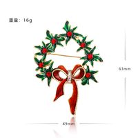 Ethnic Style Christmas Tree Letter Wreath Imitation Pearl Alloy Rhinestone Enamel Unisex Brooches sku image 3