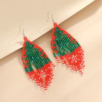 Simple Style Christmas Tree Santa Claus Seed Bead Women's Drop Earrings 1 Pair sku image 6