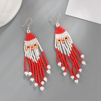 Simple Style Christmas Tree Santa Claus Seed Bead Women's Drop Earrings 1 Pair main image 1