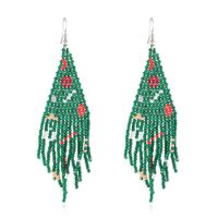 Simple Style Christmas Tree Santa Claus Seed Bead Women's Drop Earrings 1 Pair main image 3