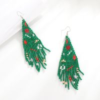 Simple Style Christmas Tree Santa Claus Seed Bead Women's Drop Earrings 1 Pair sku image 2