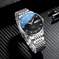 Fashion Solid Color Single Folding Buckle Quartz Men's Watches main image 5