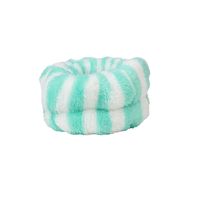 Geometric Stripe Coral Fleece Pleated Hair Band sku image 12