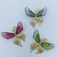 Simple Style Butterfly Alloy Plating Rhinestones Women's Brooches 1 Piece main image 4