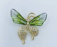 Simple Style Butterfly Alloy Plating Rhinestones Women's Brooches 1 Piece sku image 4