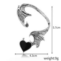 Retro Heart Shape Rose Snake Alloy Enamel Women's Ear Clips 1 Piece main image 2