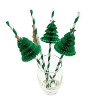 Christmas Fashion Christmas Tree Paper Party Drinking Straw 1 Piece main image 2