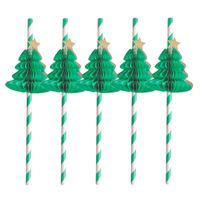 Christmas Fashion Christmas Tree Paper Party Drinking Straw 1 Piece main image 6
