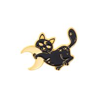 Mode Soleil Lune Chat Alliage Placage Unisexe Broches sku image 2
