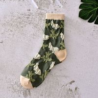 Women's Casual Color Block Cotton Polyester Cotton Jacquard Ankle Socks sku image 2