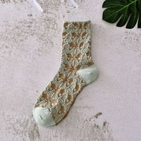 Women's Casual Color Block Cotton Polyester Cotton Jacquard Ankle Socks sku image 3