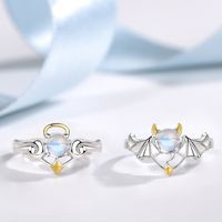 Fashion Angel Metal Plating Inlay Artificial Gemstones Women's Rings 1 Piece main image 6