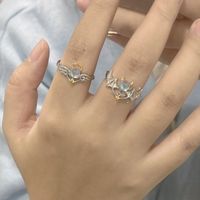 Fashion Angel Metal Plating Inlay Artificial Gemstones Women's Rings 1 Piece main image 4