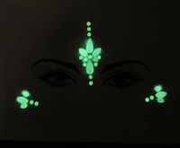 Fashion Portable Luminous Gem Carnival Music Face Stickers sku image 2