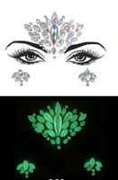 Fashion Portable Luminous Gem Carnival Music Face Stickers sku image 14