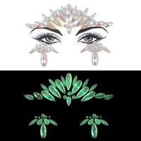 Fashion Portable Luminous Gem Carnival Music Face Stickers sku image 19